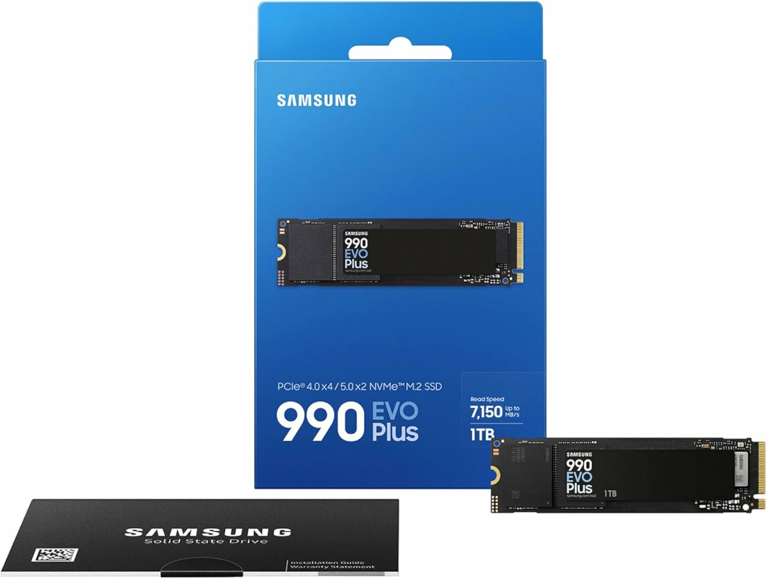 1 ТБ Внутренний твердотельный накопитель Samsung 990 EVO PLUS 7150 Мб/с M.2 (MZ-V9S1T0B/AM) USA. Подходит к PS5 — фото 1