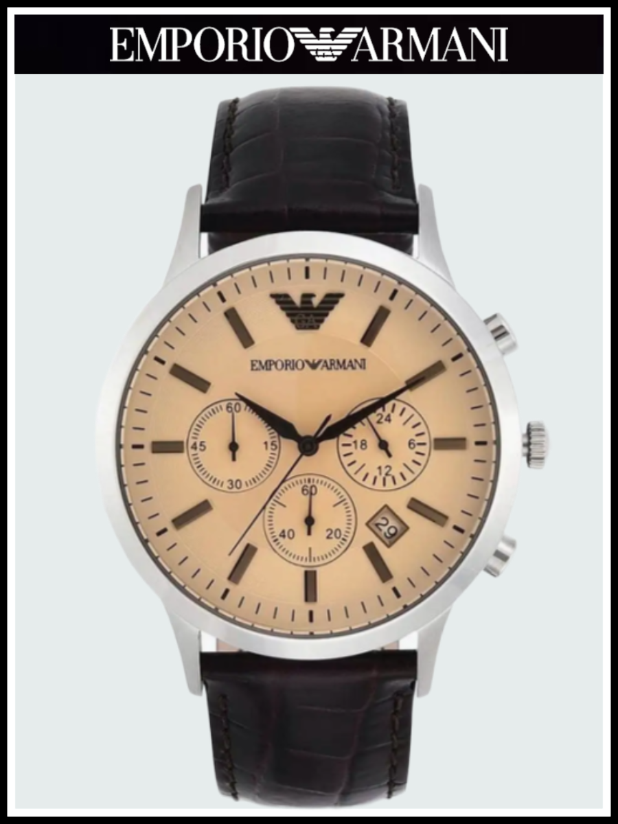 Наручные часы EMPORIO ARMANI Renato, коричневый