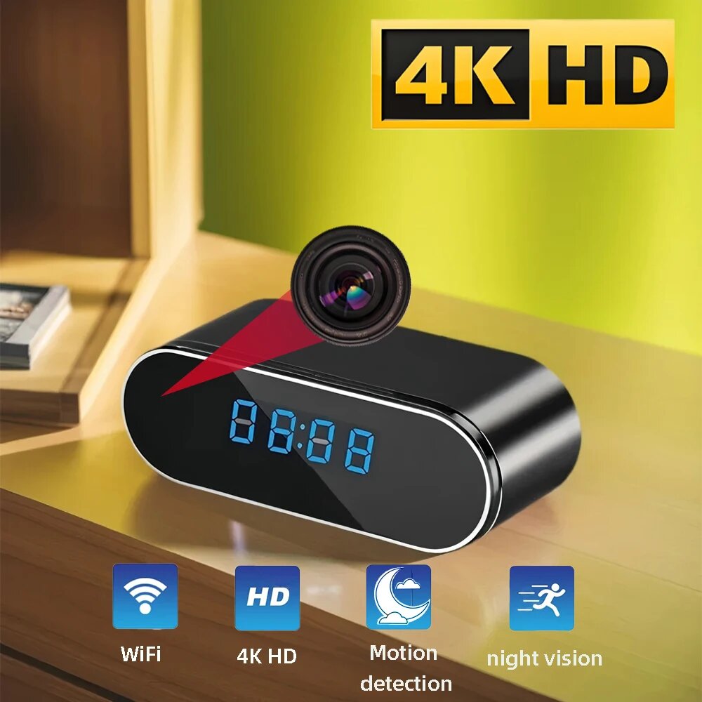 OPUYYM Мини-видеокамера-часы 1080P, Clock camera, Only clock camera — фото 1