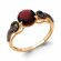 Кольцо Diamant online, серебро, 925 проба, золочение, турмалин, г...
