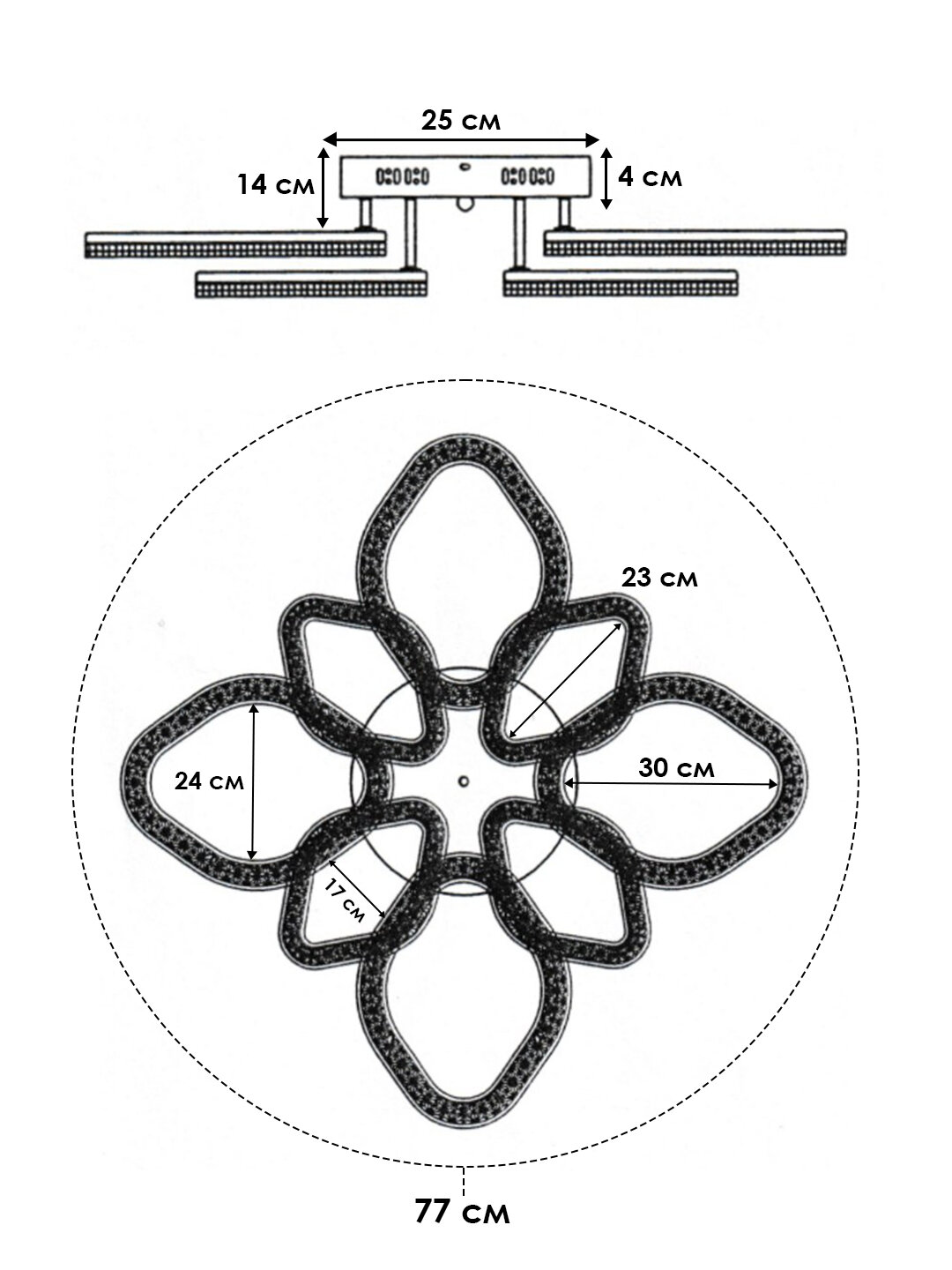Люстра потолочная LED, с пультом,3 режима освещения, с кристаллами, для спальни, зала, кухни, Лимонный — фото 1