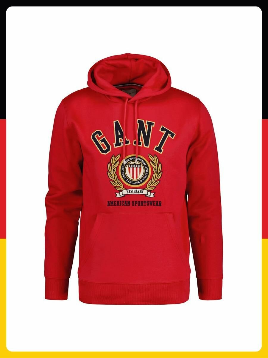 Худи спортивное GANT, размер -M, , красный