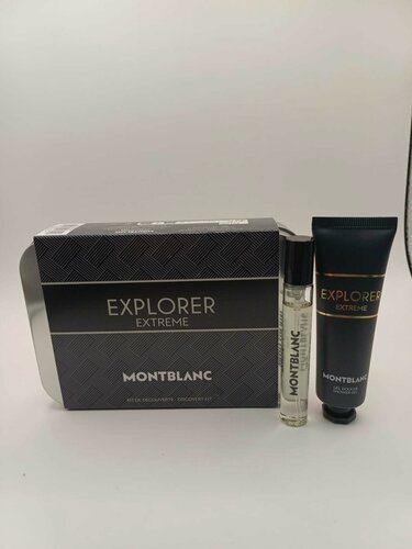 Изображение товара Набор подарочный мужской MONTBLANC Explorer Extreme Духи мини-спрей 7,5 мл и гель для душа 30 мл