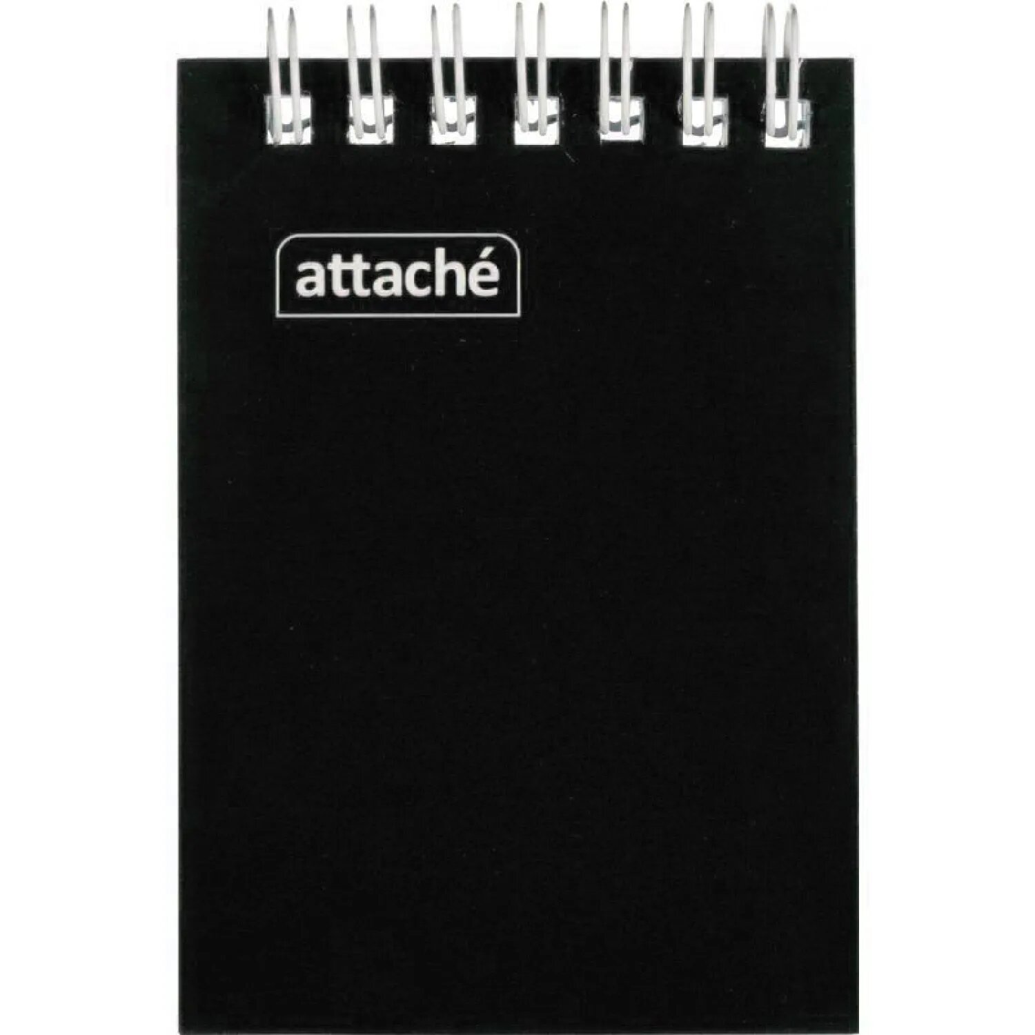 Блокнот на спирали А7 60л. ATTACHE, черный, блок 60г, обложка 215г Attache