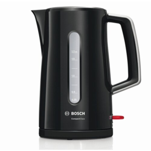 Чайник BOSCH TWK3A013, 1,7 л, 2400 Вт, закрытый нагревательный элемент, пластик, черный чайник bosch twk4p440