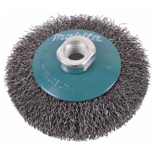 Щетка проволочная конусная 100 мм толщина проволоки 03 мм M14x2 Makita D-39827 490₽