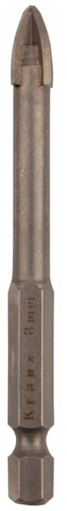 KRANZ Сверло по стеклу и керамике 8 мм 4 грани шестигранный хвостовик KR-91-0650