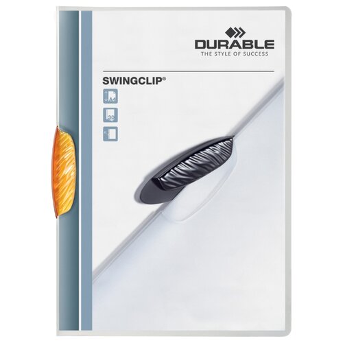 DURABLE Папка с клипом Swingclip A4, пластик оранжевый