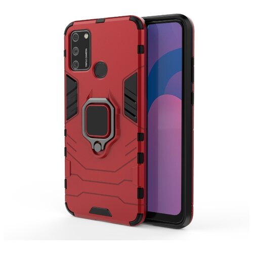 фото Чехол-бампер mypads для huawei honor 9a (moa-lx9n) / honor play 9a / huawei y6p противоударный усиленный ударопрочный красный