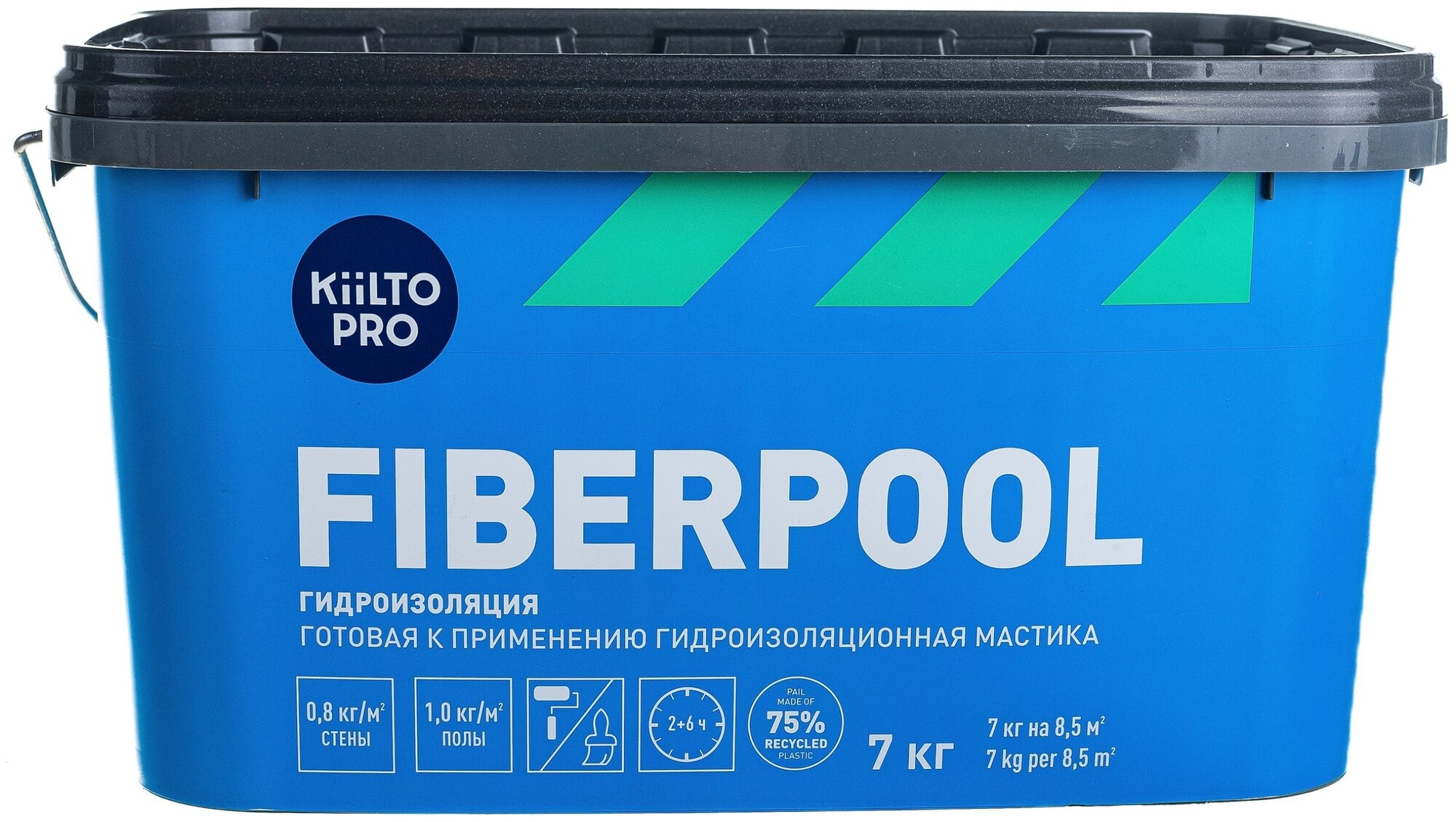 мастика гидроизоляционная Kiilto FIBERPOOL 7 кг., арт.T3723.300 - фото №1