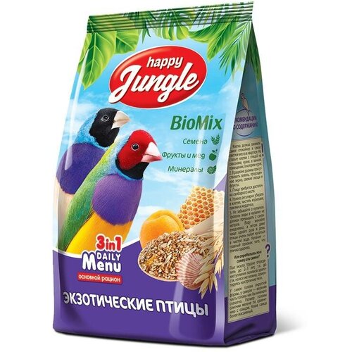 Happy Jungle Корм для экзотических птиц (0.5 кг) (6 штук)