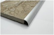 Раскладка для плитки полукруглая серебро матовое 8 мм. длина 2.5 метра. PAWOTEX