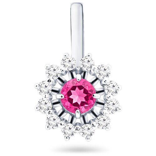 Ювелирная подвеска Великолепный век ПР-393-78Н с натуральным розовым топазом