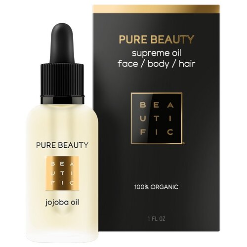 фото Масло для тела BEAUTIFIC Pure Beauty 100% Organic Jojoba Oil, бутылка, 30 мл