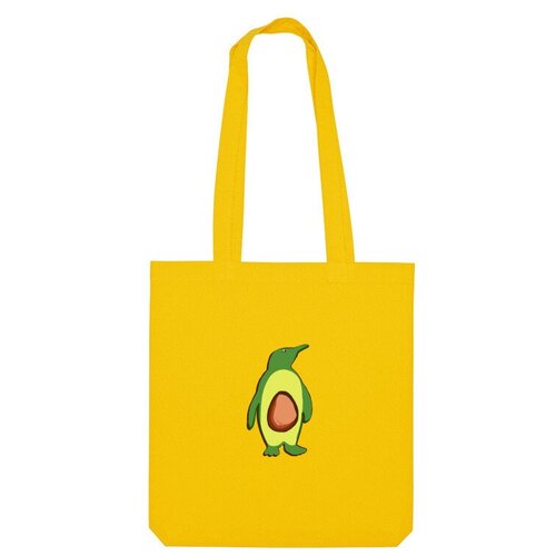 Сумка шоппер Us Basic, желтый сумка пингвин авокадо белый