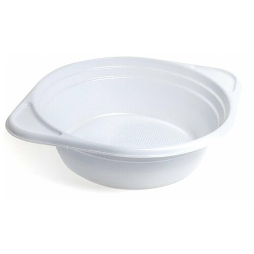 Миска одноразовая 0,5л, белая, На троих, ПС 6шт/уп