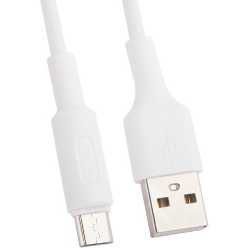 USB кабель HOCO X25 Soarer Charging Data Cable For Micro (L=1M) (белый)