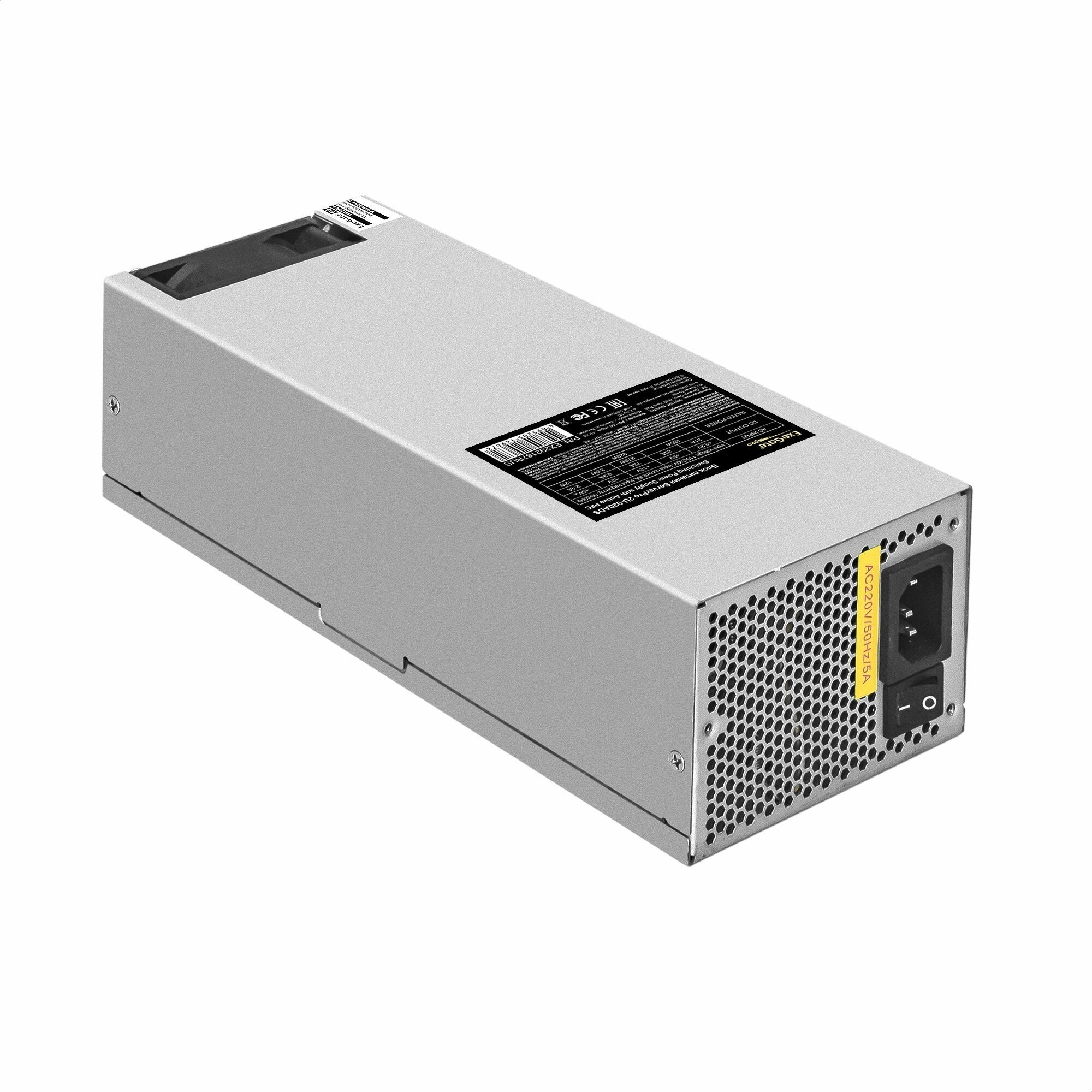 Серверный БП 920W ExeGate ServerPRO-2U-920ADS (2U, APFC, КПД 87% (80 PLUS Silver), 6cm ball bearing fan, 24pin, 2x(4+4)pin, 2xPCI-E, 6xSATA, 4xIDE) EX292187RUS