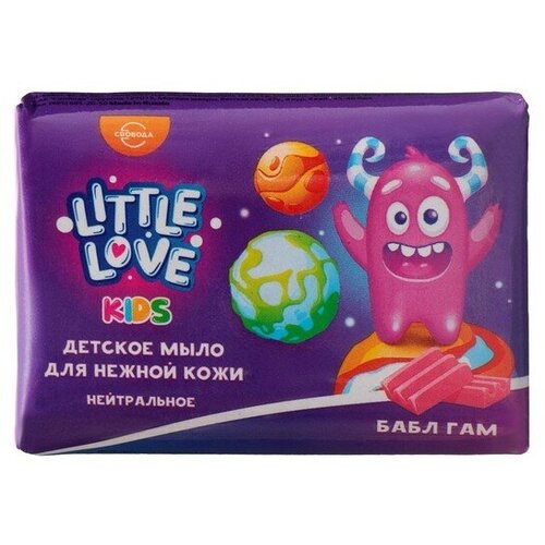 Детское мыло для нежной кожи Little Love бабл гам, 90 г