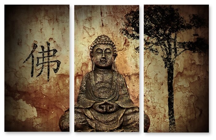 Модульная картина на холсте "Будда" 120x79 см