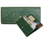 Кошелек портмоне женский кожаный Мэри ВП-17 друид зеленый Kniksen - изображение