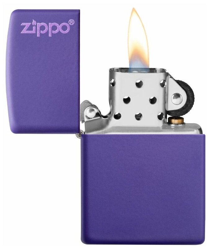 Зажигалка Zippo Classic с покрытием Purple Matte латунь/сталь фиолетовая матовая