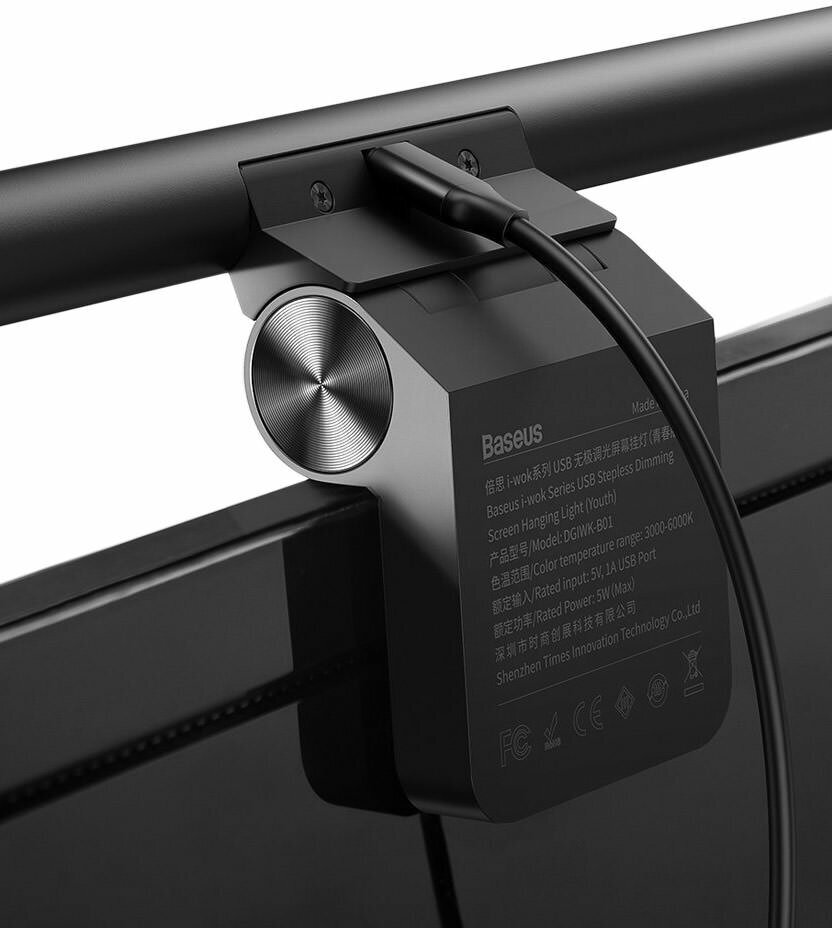 Светильник подвесной BASEUS i-wok Series USB Asymmetric Light Source Screen, черный - фотография № 17
