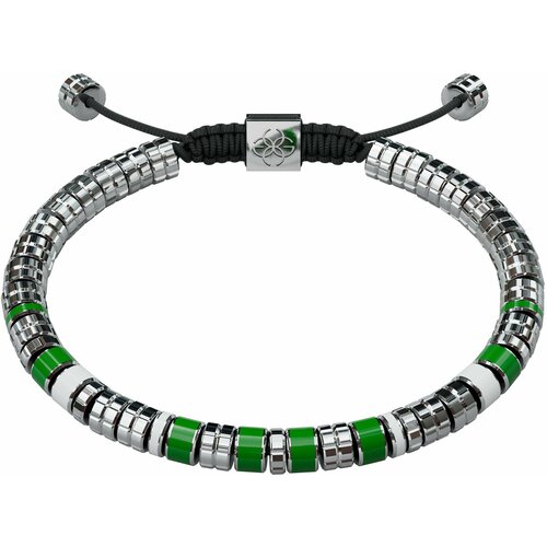 фото Жесткий браслет golden concept, зеленый, серебряный