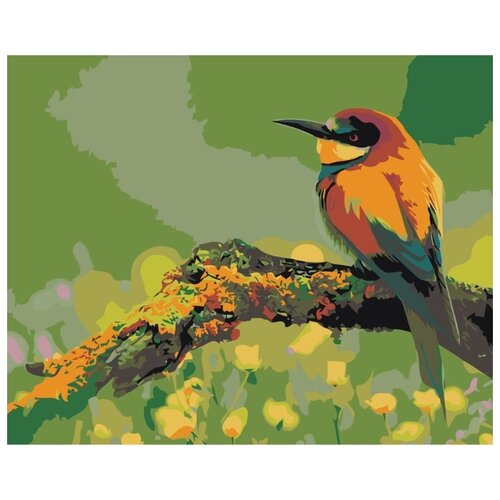 Картина по номерам Оранжевая птица, 40x50 см картина по номерам птица на цветке 40x50 см