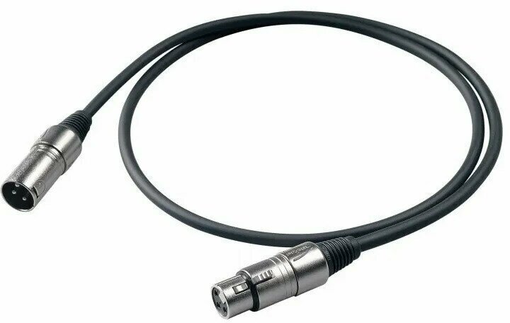 Кабель микрофонный PROEL BULK250LU1 XLR (папа) <-> XLR (мама), длина - 1 м