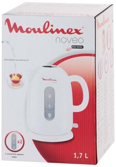 Чайник электрический Moulinex BY282130 белый, пластик (7211001308)