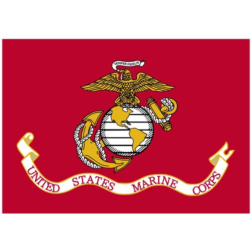 Флаг корпуса морской пехоты США 90х135 см флаг спутник морской пехоты 90х135 см