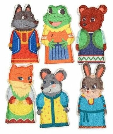 Кукольный театр "Теремок", 6 деталей, 9 см