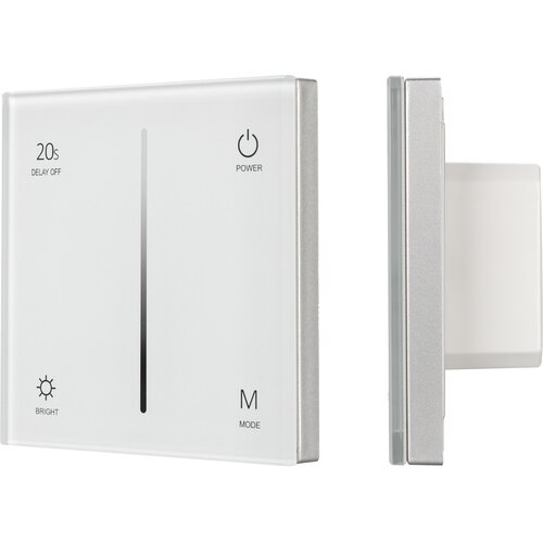 Панель SMART-P36-DIM-IN White (230V, 1.2A, TRIAC, Sens, 2.4G) (arlight, IP20 Пластик, 5 лет)
