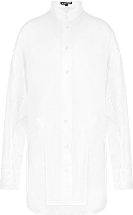Рубашка  Ann Demeulemeester, открытая спина, разрез, размер 36, белый