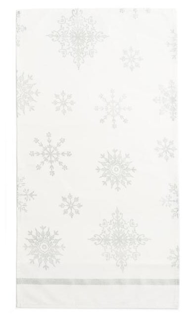 Этель Полотенце Этель «Серебряные снежинки» 40х70 см, 100%хл, 190г/м2 - фотография № 1