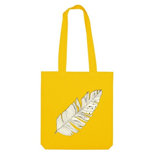 Сумка шоппер Us Basic, желтый мужская футболка лист банановой пальмы 2xl черный