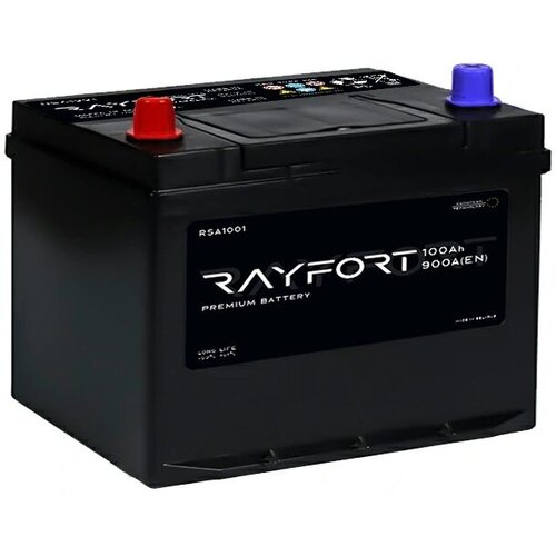 Аккумулятор (АКБ) RAYFORT RSA1001 125D31R 100Ah ПП 900A Asia (борт) для легкового автомобиля (авто) 306/175/225 6ст-100 100 Ач (Райфорт)
