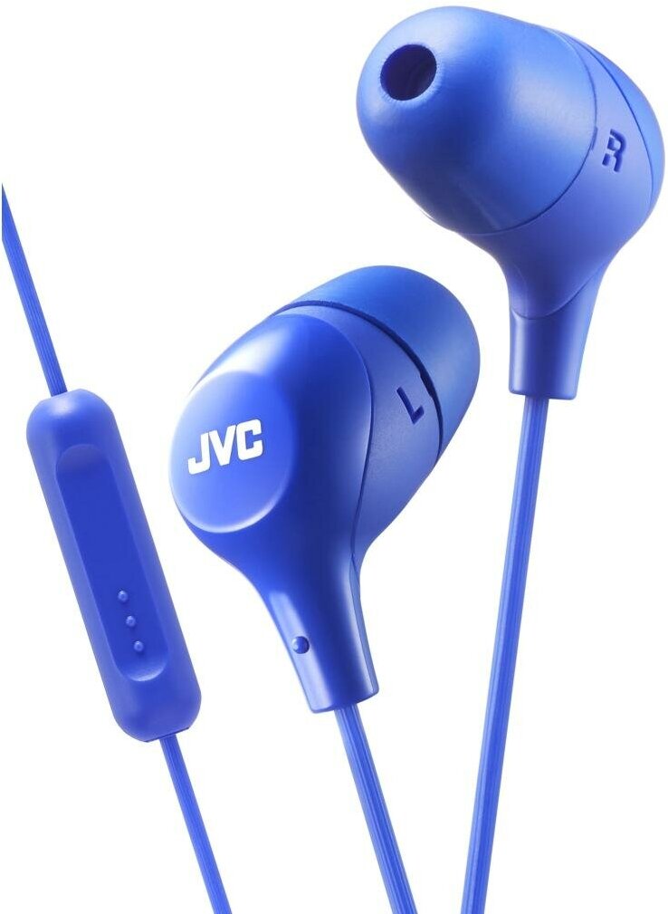 Наушники JVC HA-FX38M-A-E внутриканальные, синий