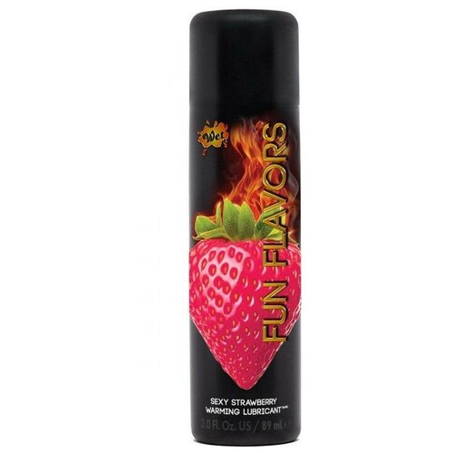 Разогревающий лубрикант Fun Flavors 4-in-1 Sexy Strawberry с ароматом клубники - 89 мл. (16871)