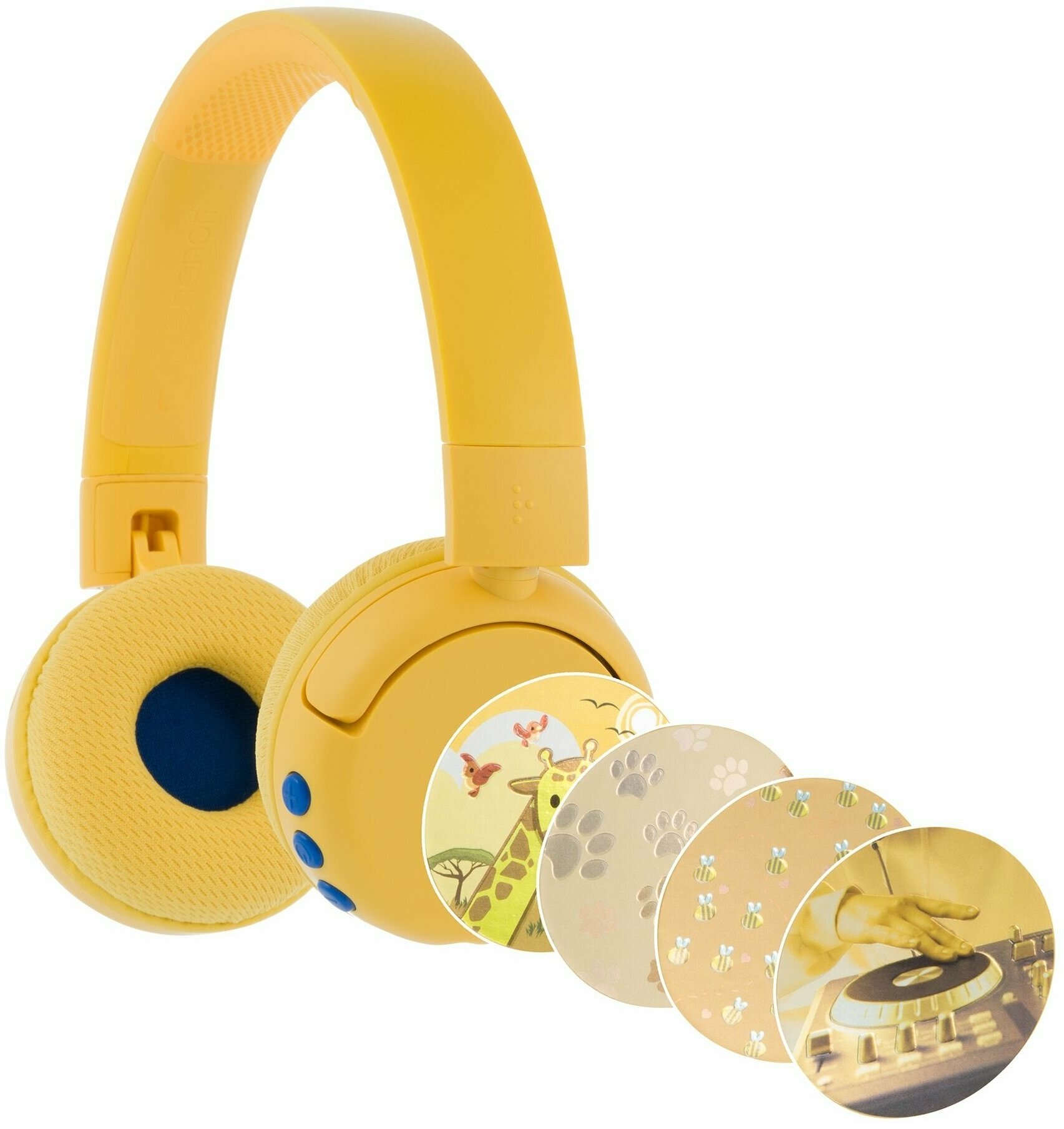 Детские беспроводные наушники ONANOFF Buddyphones POPfun (yellow), арт. BT-BP-POP-FUN-YL (шт)