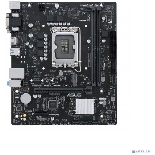 Asus Материнская плата ASUS PRIME H610M-R D4-SI Socket LGA1700, Intel H610, 2xDDR4, 16x PCI-E, HDMI, DVI, D-SUB