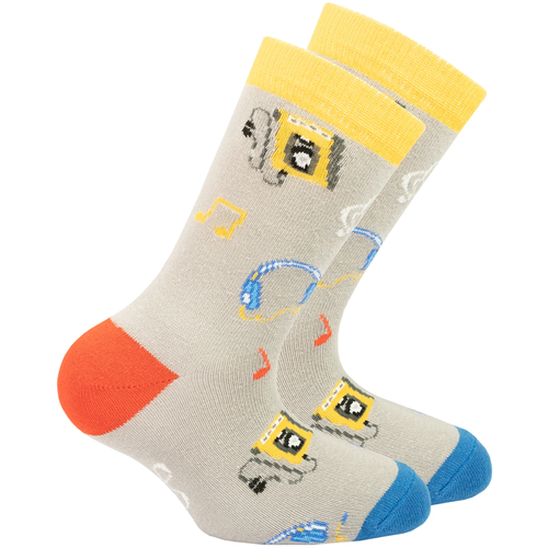 Носки Socks n Socks размер 1-5 US, желтый, серый носки socks n socks размер 1 5 us бордовый голубой
