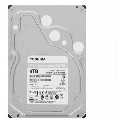 35 8 ТБ Жесткий диск Toshiba X300 Performance HDWR480UZSVA 2586600₽