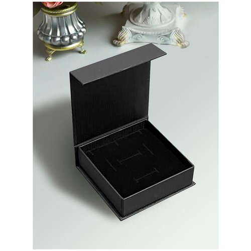 Картонная коробочка для украшений на магните бирюзовая для комплекта украшений