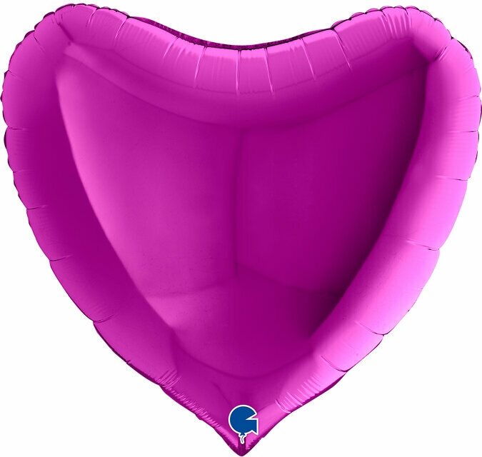 Шар (18'/46 см) Сердце, Пурпурный, 1 шт.