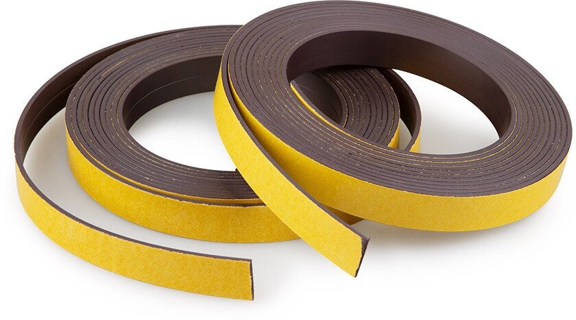 фото Магнитная лента Forceberg с клеевым слоем 12.7 мм, 2 рулона по 3 м, тип А и тип Б