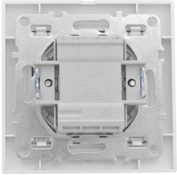 Выключатель 1-кл. СП Минск 10А IP20 с индикатором бел. Basic EKF ERV10-121-10