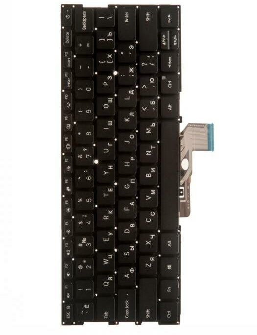Клавиатура (keyboard) для ноутбука Xiaomi Mi Air 13.3 черная с подсветкой