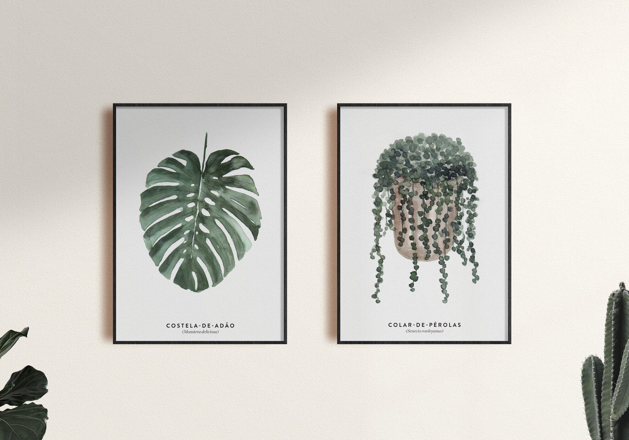 Набор плакатов "Ботаника" 2 шт. / Набор интерьерных постеров формата А1 (60х80 см) без рамы